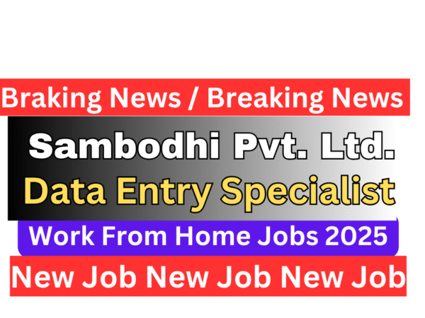 Data Entry Specialist Work From Home Job - Sambodhi Research Hiring India