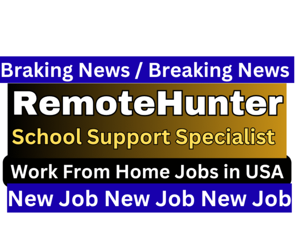 School Support Specialist working remotely from home on laptop, managing EdTech software support for US schools