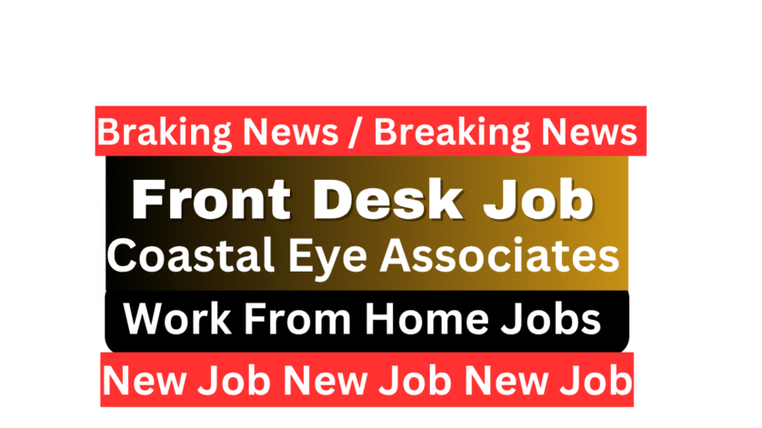 A friendly Front Desk Associate helping a patient at Coastal Eye Associates, a modern ophthalmology practice in Webster, Texas