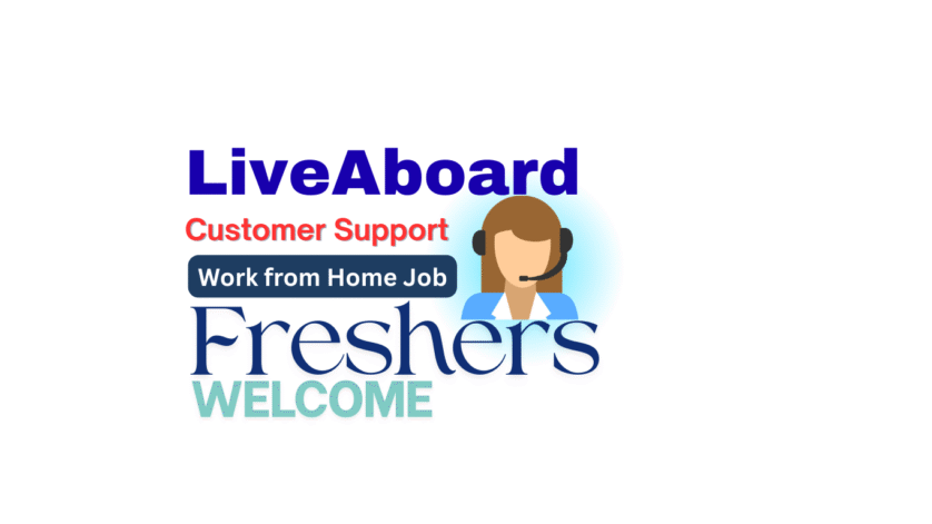 Liveaboard A professional customer support executive working remotely on laptop helping customers with travel bookings for scuba diving trips in EMEA region