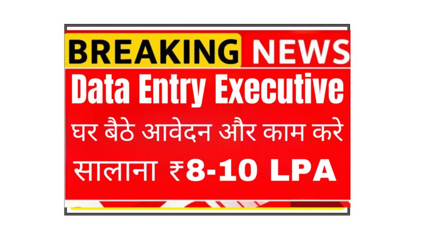 Leading Client A young professional in India smiling while working remotely as a Data Entry Executive from home office, showing flexible career opportunity with 8-10 LPA salary.