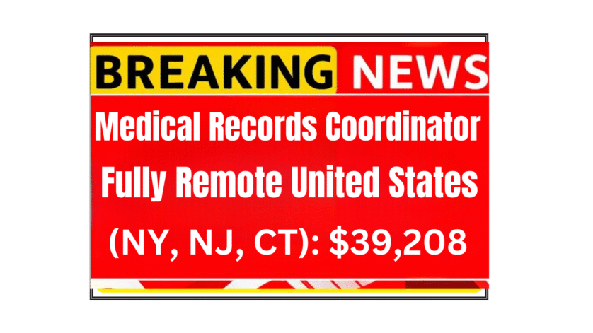 Medical Records Coordinator Remote Job USA | Healthcare Data Entry Work From Home | Electronic Health Records Career