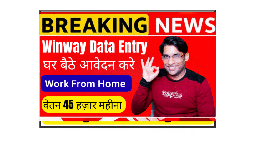 Winway Consultancy Data Entry Executive Job Winway Consultancy data entry executive job work from home India 4 to 6 LPA salary freshers 20 vacancies MS Excel required 2026