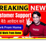 Customer Support Specialist wearing headset helping customer on phone at modern home office with laptop and CRM dashboard