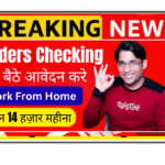 Customer Care Executive wearing headset handling Blinkit delivery partner queries on phone from home office with laptop