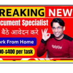 Document specialist improving Excel spreadsheet and PowerPoint slides on laptop for remote job India