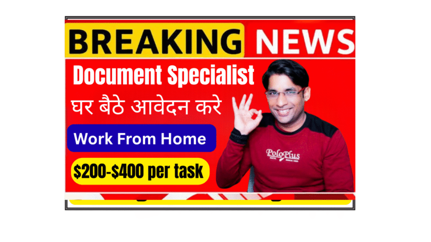 Mercor Company Mein Document Specialist Ki Job Document specialist improving Excel spreadsheet and PowerPoint slides on laptop for remote job India