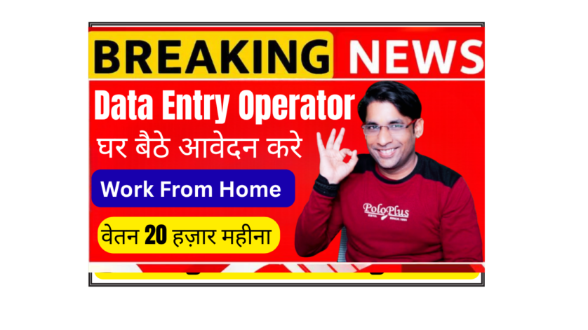 Data Entry Operator Work from Home Intechnative Systems 2026 12th pass fresher remote job India typing 40 WPM Excel