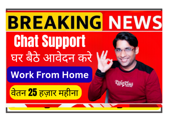 Chat Support Executive job opening India remote work from home customer support career