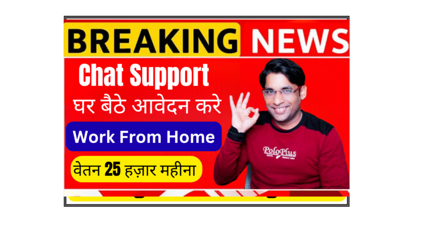Chat Support Executive job opening India remote work from home customer support career