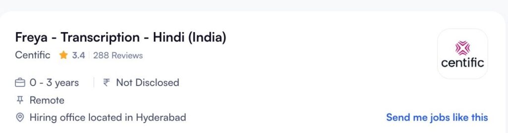 Freya Project Benefits - Remote Hindi Transcription Jobs by Centific - Flexible Hours Work from Home