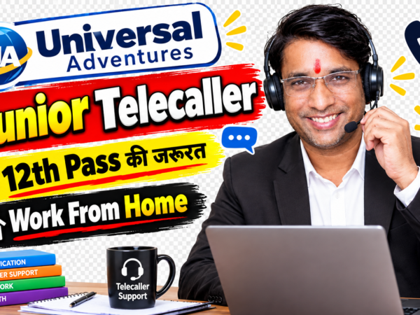 Junior Telecaller work from home job at Universal Adventures for freshers with salary 2.40 to 3.60 LPA and 10 openings