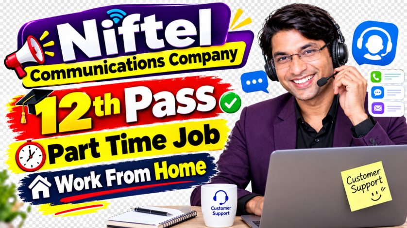 Part-Time Work From Home Customer Support Executive job at Niftel Communications for chat process with 500 openings and ₹9,000 in-hand salary
