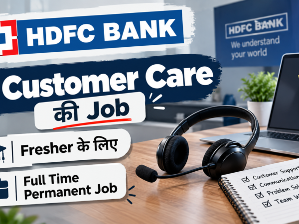 HDFC Bank Virtual Care Officer walk-in drive job opening in Rohini New Delhi on 25 September for graduates with 0-2 years experience