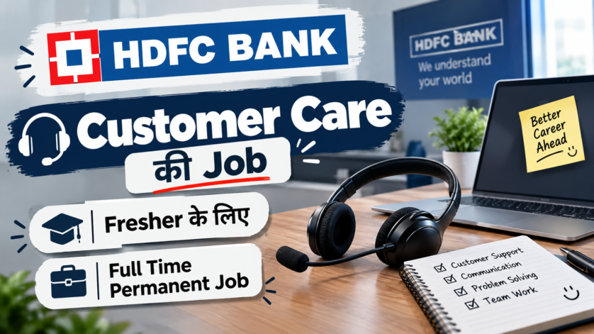 HDFC Bank Virtual Care Officer walk-in drive job opening in Rohini New Delhi on 25 September for graduates with 0-2 years experience