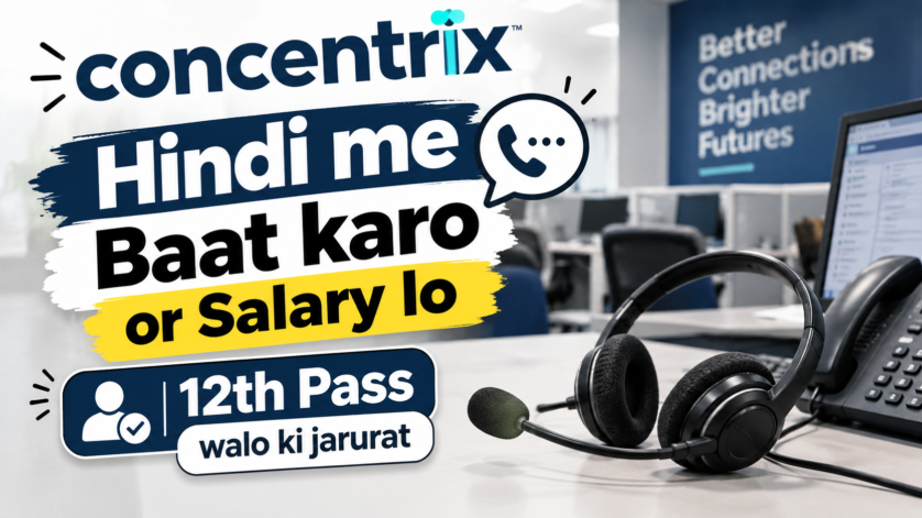 Concentrix Customer Care Executive job Indore Gurugram Jaipur, call center agent with headset handling inbound customer support calls