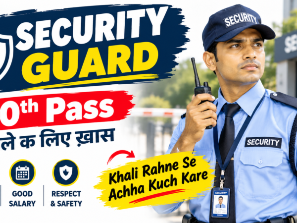 G4S Security Guard job Haryana, professionally trained unarmed security guard in uniform on duty at building premises