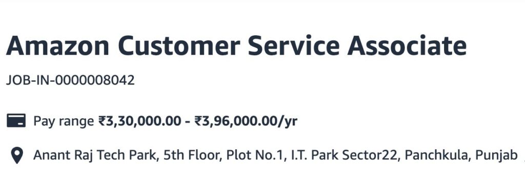 Amazon Customer Service Associate Job Panchkula, Office Customer Support Workspace Amazon Customer Service Associate Job Panchkula 2026