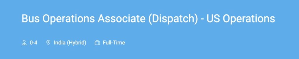 Dispatch Associate Handling Driver Queries | Bus Operations Support India Bus Operations Associate (Dispatch) Job in India: Complete Guide 2026