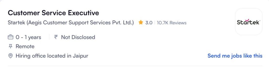 Startek Zomato Salary 2026 | Freshers CTC ₹18,000 + PF + ESIC Benefits Startek Zomato 12th Pass Work From Home Job 2026