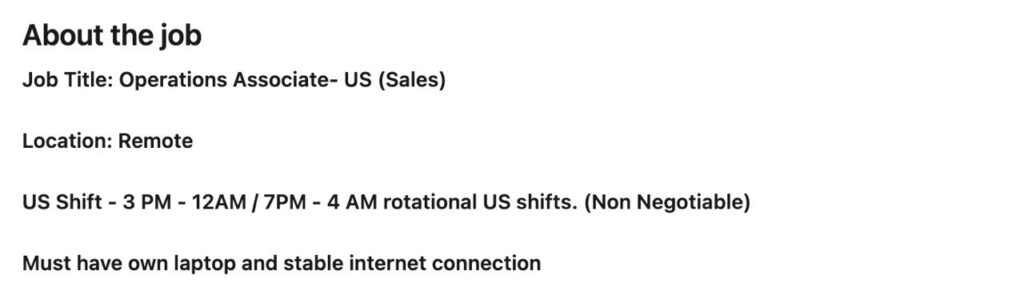 Why Apply for Operations Associate US Sales Job - Work From Home Benefits at Amber 2026 Work from home Operations Associate US Sales job benefits - flexible remote work with US shift at Amber India